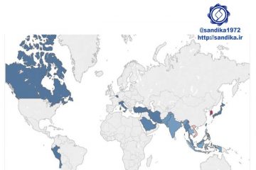 نمودار ۱۱۹ 💢نقشه جهانی بازارهای صادراتی فولاد چین