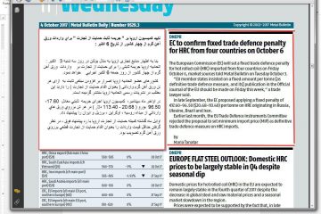 ۱۲مهر۹۶ وضع جریمه برای دامپینگ فولاد مبارکه