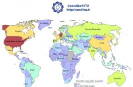 نقشه جهانی کشورهای واردکننده محصولات فولادی (۲۰۱۸